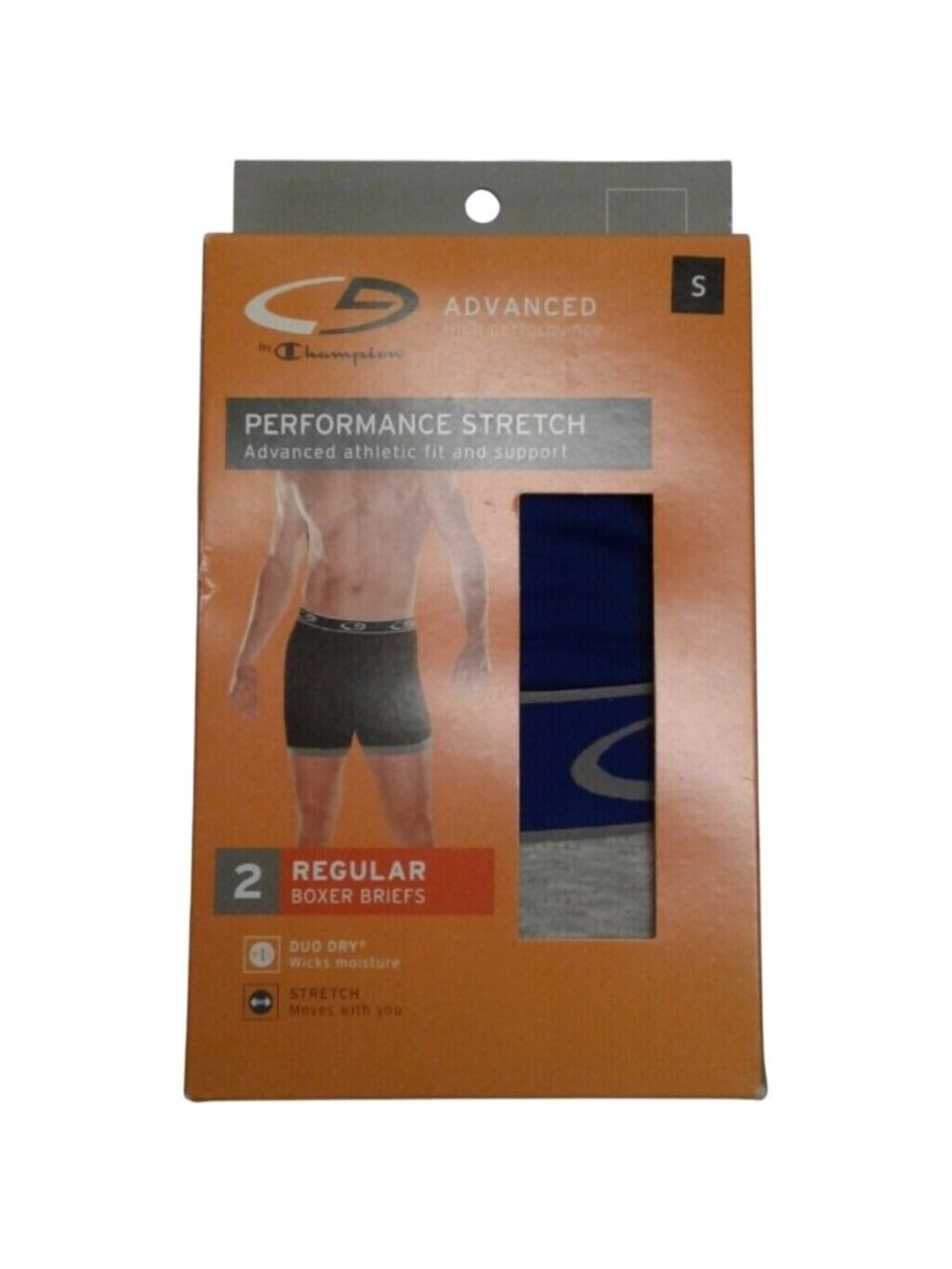 Champion Size S 28 30 Boxer Briefs Mens Advanced Performance Stretch 2 Pack NEW